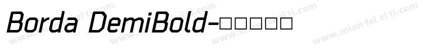 Borda DemiBold字体转换